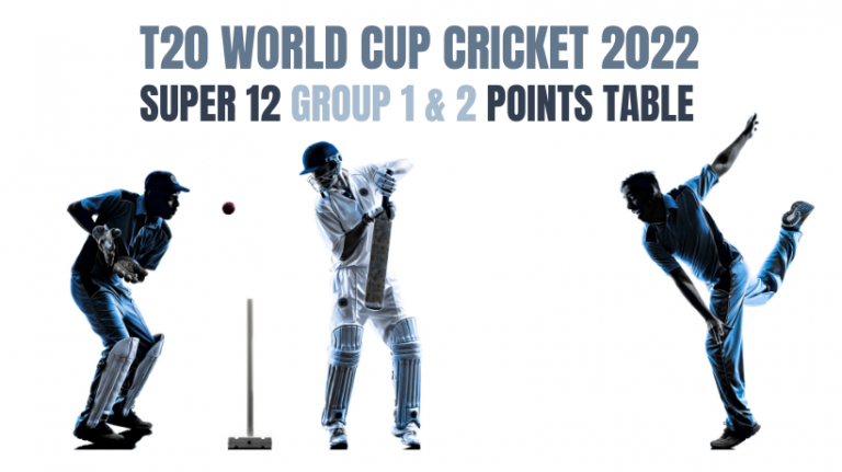 world cup cricket 2022 table